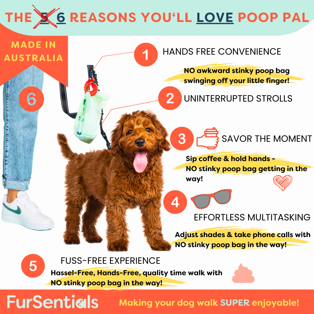 FurSentials Dog Poop Pal - Waste Carrier for Leash, Single Unit